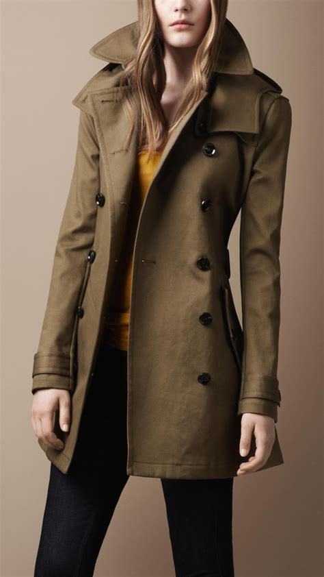 khaki burberry brit wool hooded trench coat|burberry trench jacket.